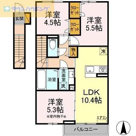 ペアージュ　Iの物件間取画像